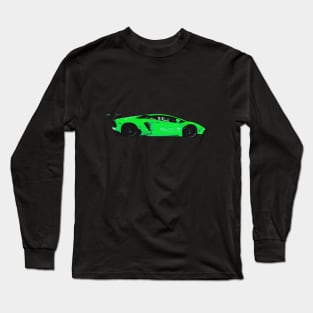 Lamborghini Aventador LB Green Long Sleeve T-Shirt